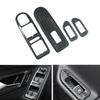 Car-styling Carbon Fiber Texture Window Lift Control Switch Panel Cover Trim For VW Golf 6 MK6 2010 2011 2012