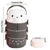 1Pcs Stackable Thermal Bento Box Eyeglass Bear Food Storage Container Durable Lunch Box