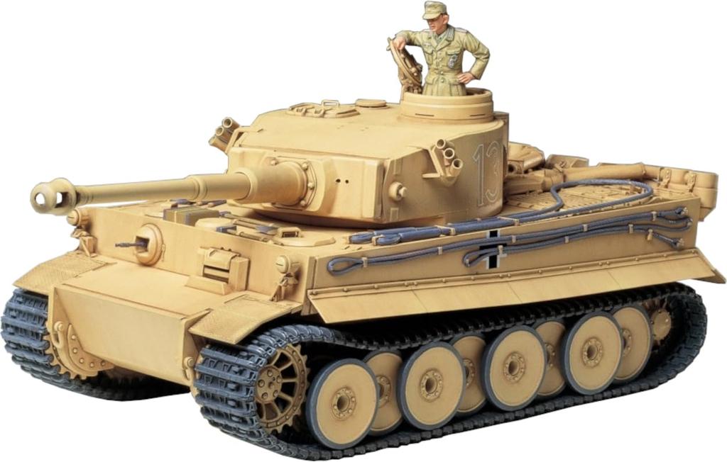 Tamiya 1/35 Военная миниатюра Серия Нет. 227 Тигр I Ранний тип Производства Африканская спецификация Пластиковая модель Сборная модель 35227