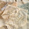Large Size Ladies Spring and Autumn Thin Pure Lovely Lace Ear Side In The Waist Underwear