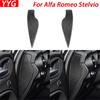 Для Alfa Romeo Stelvio 2016- Панель приборов из углеродного волокна Обе стороны Передняя панель с прорезями Аксессуары для салона автомобиля Накладка Декоративная наклейка