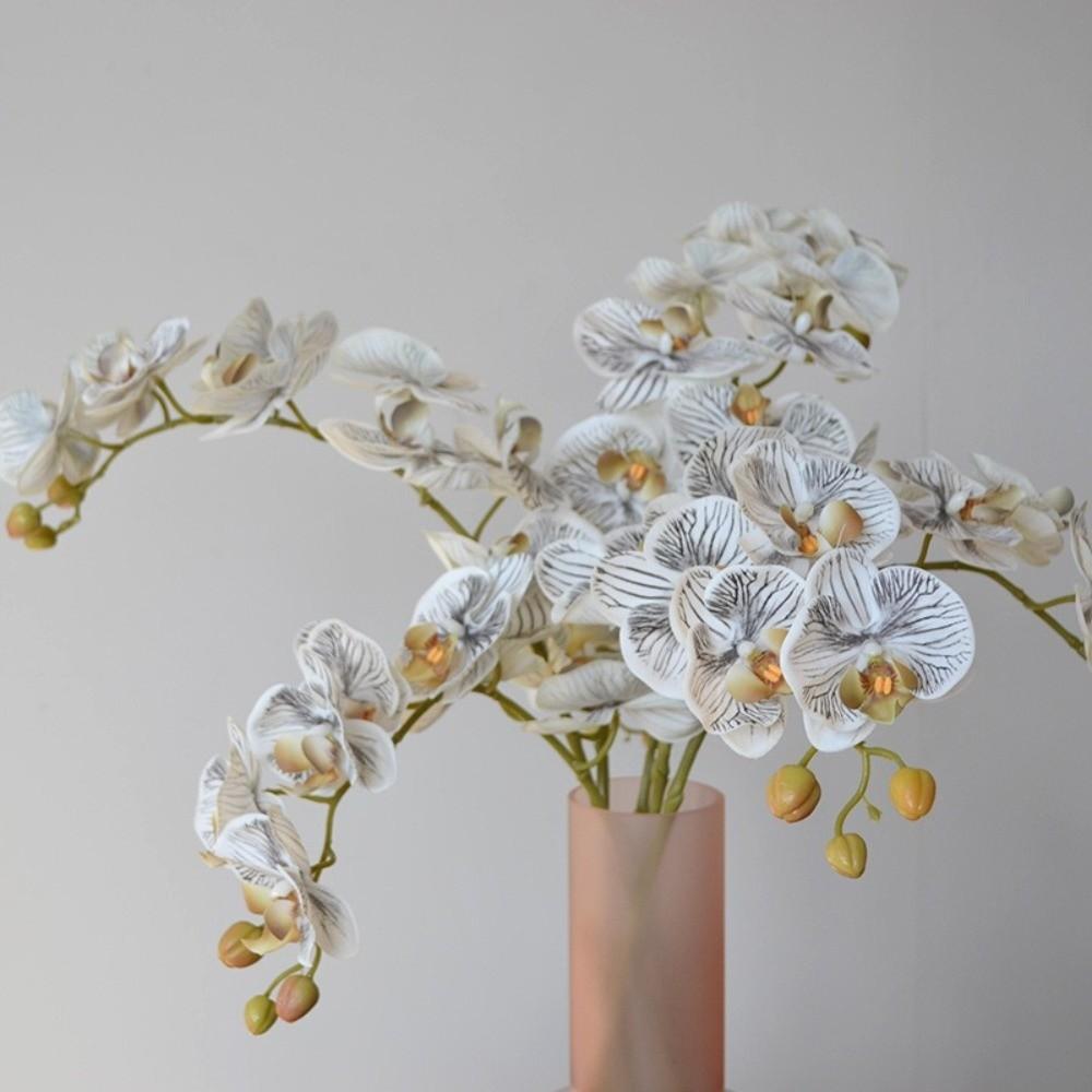 Single Branch Simulation Butterfly Orchid Moth Orchid Plastic Flower Bouquet  Home Decor
