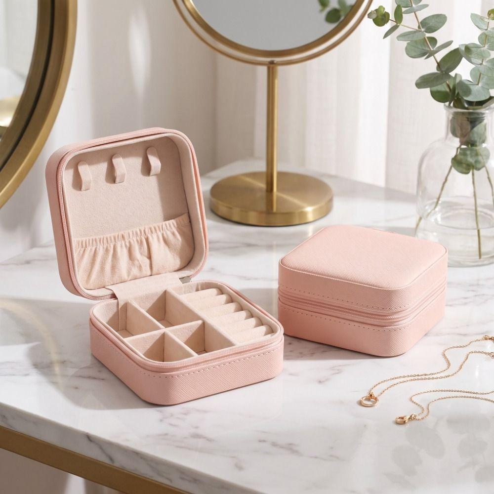 PU Leather Jewelry Organizer Box Stackable Jewelry Display Box Durable Jewelry Storage Box Girls