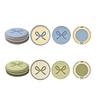6Pcs Coaster Macaron Cartoon Design Heat Resistant Anti-Slip Coasters Cups Bowls Plates Mat Home Office Coffee Shop