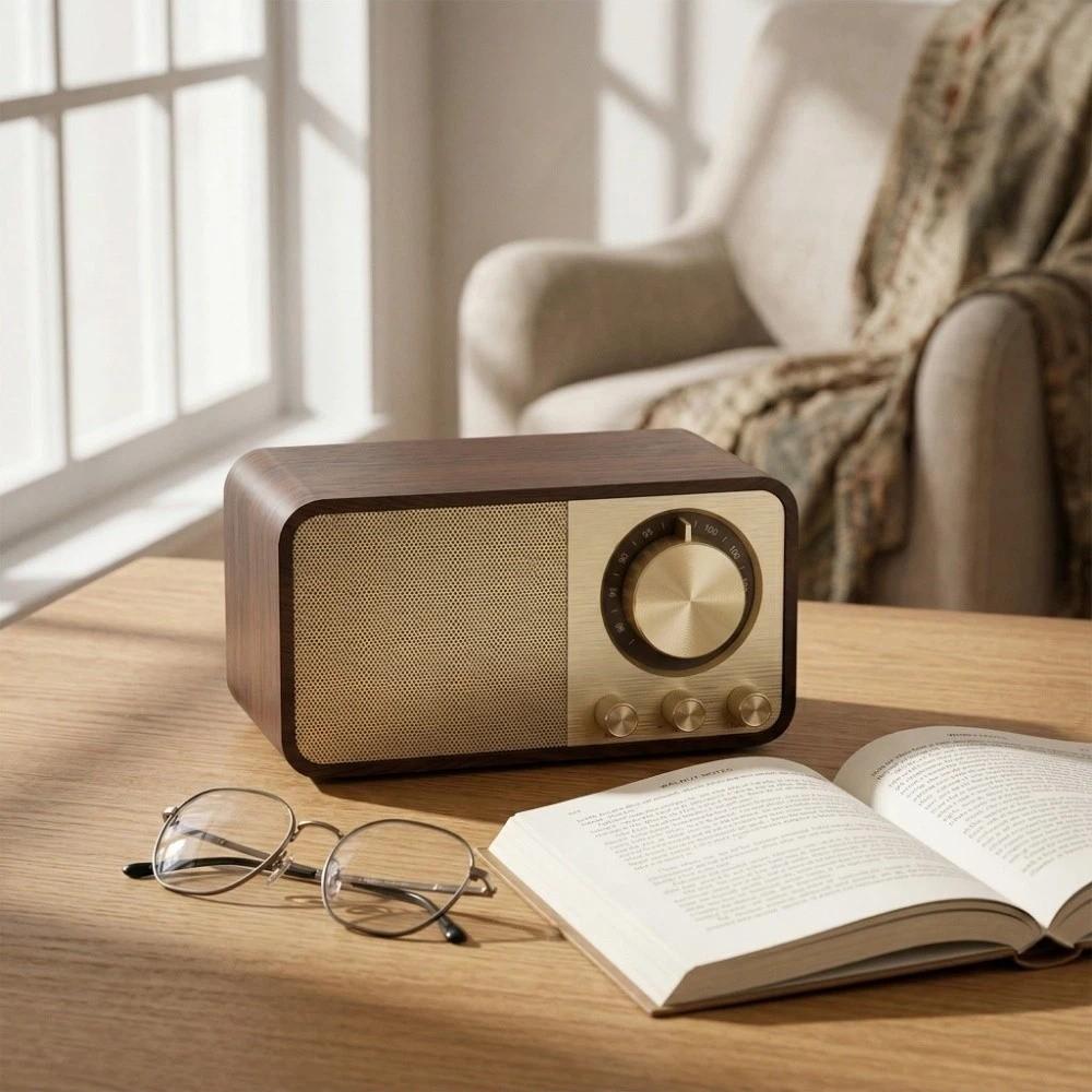 Retro FM Radio with Bluetooth Super Bass Vintage Radio Sound Bar Bluetooth Speaker Classic