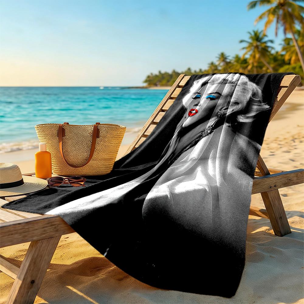 Marilyn Monroe1 Beach Towel Super Soft Microfiber Quickdry Fabric Comfortable Lightweight