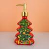 Christmas Glass Soap Dispenser Bottle 300 ml Refillable Pump for Bathroom and Kitchen
