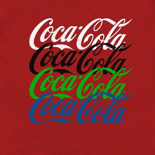 Coca-Cola Unisex Adult Repeat Logo T-Shirt