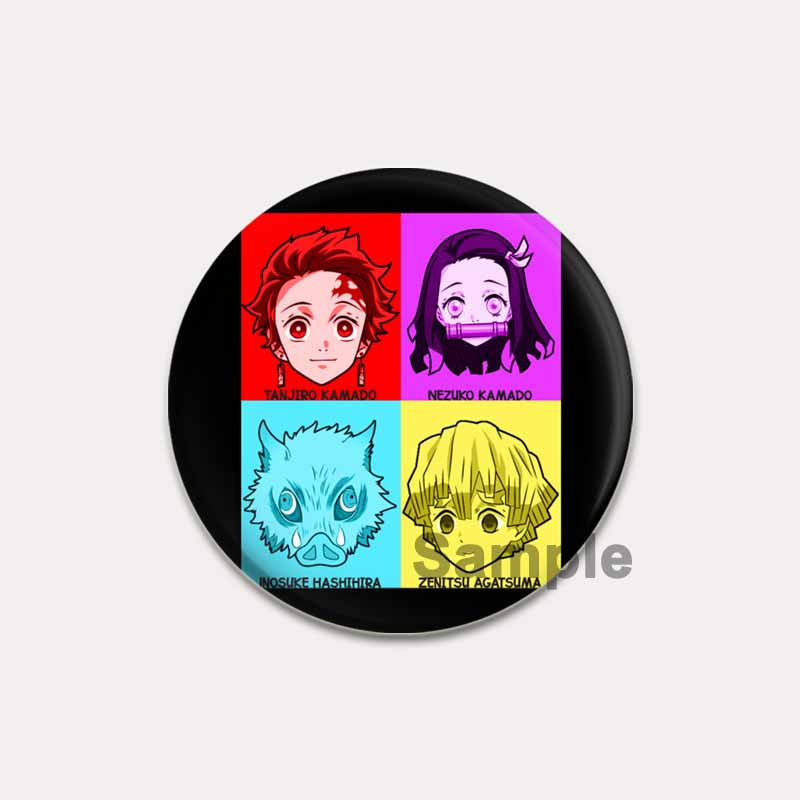 32/44/58 мм мультяшные броши ручной работы «Убийца демонов» Камадо Тандзиро/Хашибира Иносукэ, булавка Кочоу Синобу/Камадо Незуко Цуюри Канао, значок