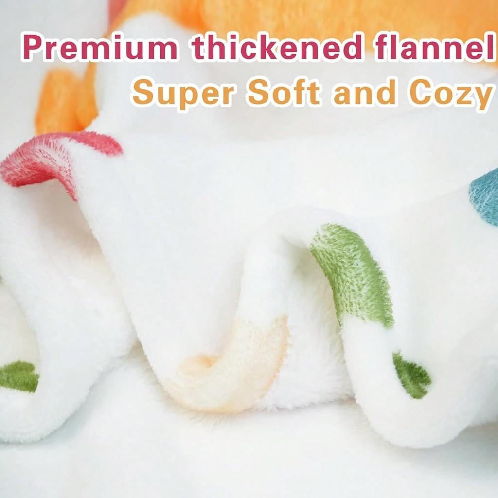 1PC Personalized Flannel Blanket Custom Name Skin-Friendly Bed Cover for Girls Kids - Unique Gift Blanket