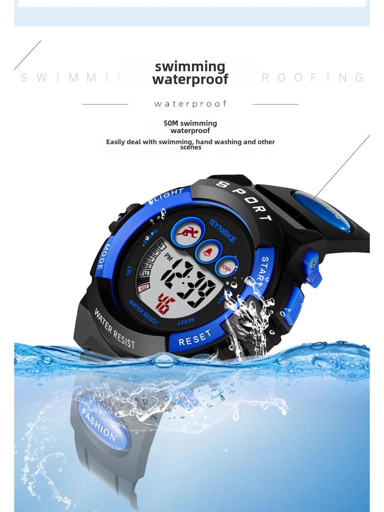 Детские водонепроницаемые спортивные часы — унисекс, студенческая версия