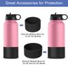 2pcs Protective Silicone Boot Sleeve for 12-24 oz Water Bottle Bottom Silicone Anti-Slip Sleeve Cover Irregular Shape Cup