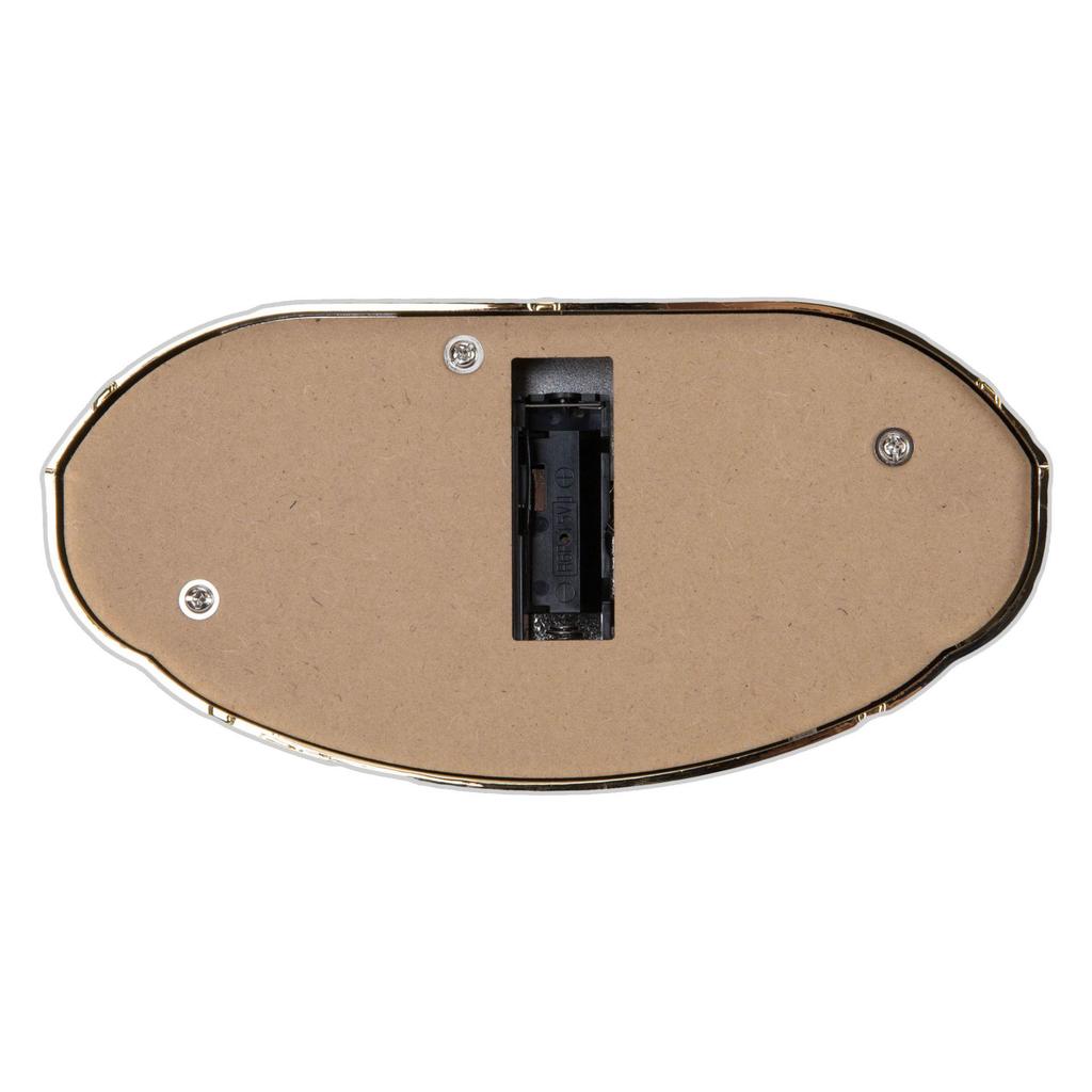 Rhythm Cont Mantel Clock Arched Top/Sprial Pendulum Gilt