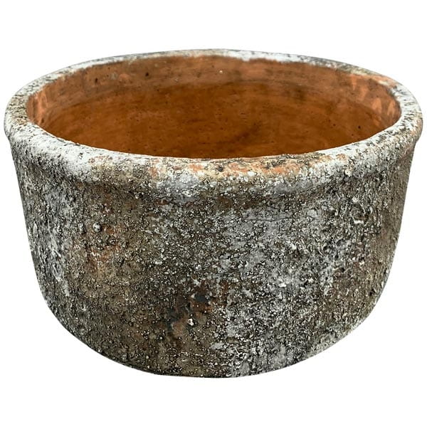 Round concrete flowerpot cover rustic garden decoration