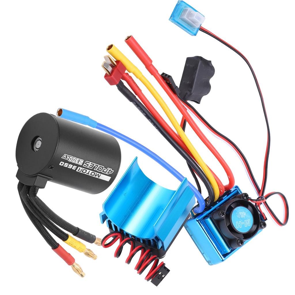 3650 2300KV водонепроницаемый 4-полюсный бесщеточный двигатель 45A ESC радиатор комбинированный набор для 110 RC автомобиля