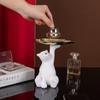 Креативные поделки из смолы Фигурки животных Скульптура Статуэтка белого медведя Поддон для хранения Шкаф Декор для гостиной домашнего офиса Держатель