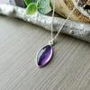 Natural Amethyst Gemstone Necklace 925 Sterling Silver Cross Necklace Handmade Wedding Christmas Jewelry Necklace - 6.5 Wt Aprox