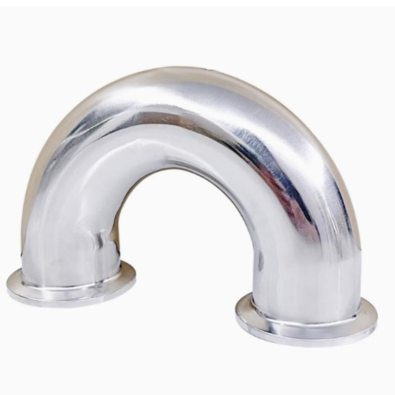 3/4" 1” 2” 3“ 19Mm-76Mm OD Sanitary Tri Clamp Ferrule 45/90/180 Degree Elbow Pipe Fitting Stainless Steel 304 Homebrew