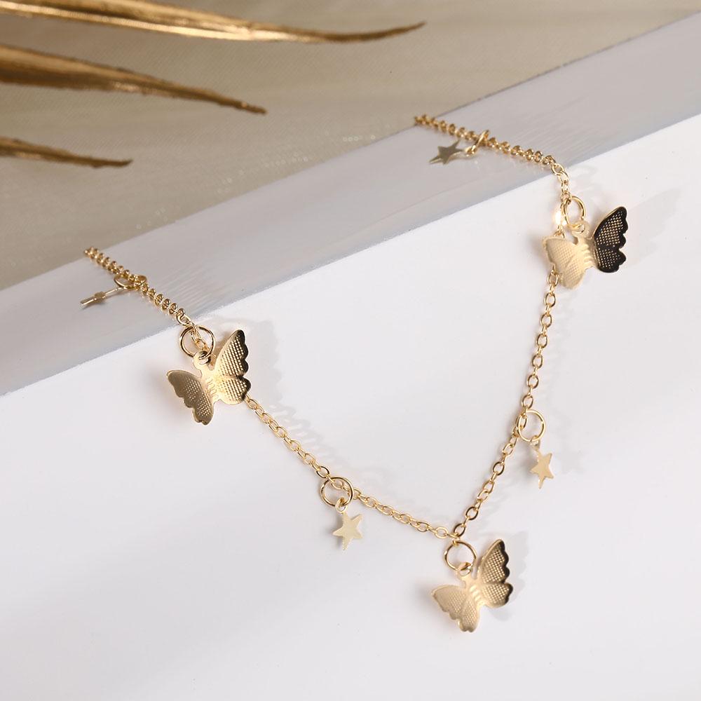 Y2K браслет, свадебные женские украшения, популярное ожерелье с ключицей, женское темпераментное модное ожерелье-цепочка с бабочкой