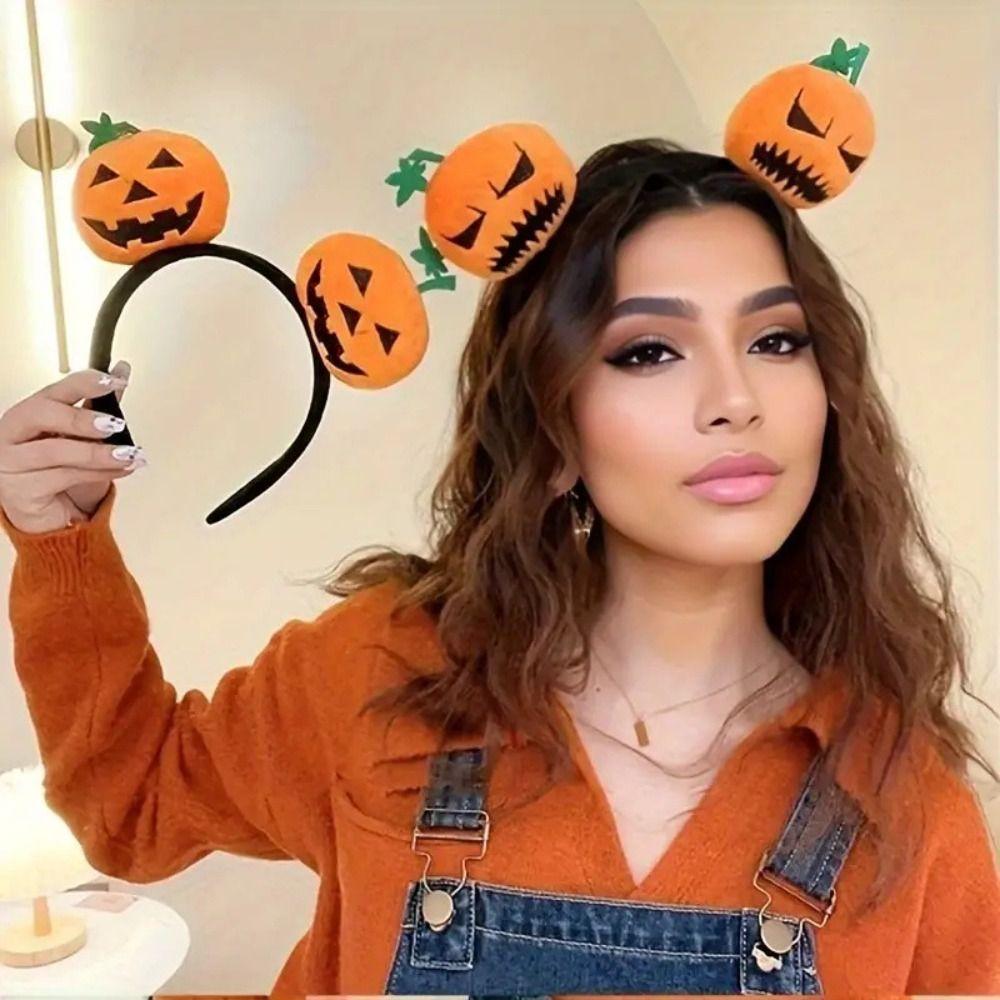 Ghost Shape Pumpkin Headband Lightweight Cartoon Hairband Cute Pumpkin Hairband for Cosplay