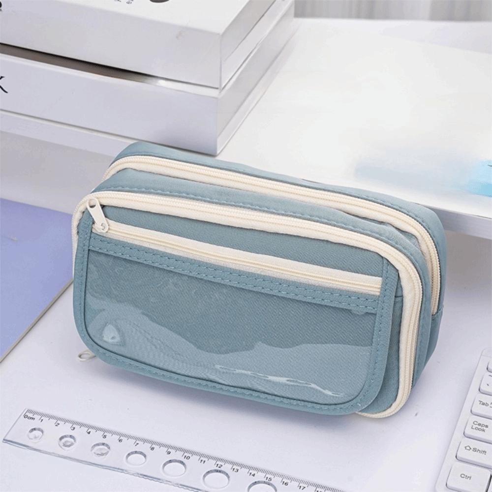 Пенал большого объема Однотонный пенал Модный пенал для карандашей Back To School