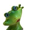Garden Frog Statue Cartoon Sitting Frog Resin Figurine Animal Sculpture Indoor Outdoor Planter Pot Home Office Desktop Decoration Ornament