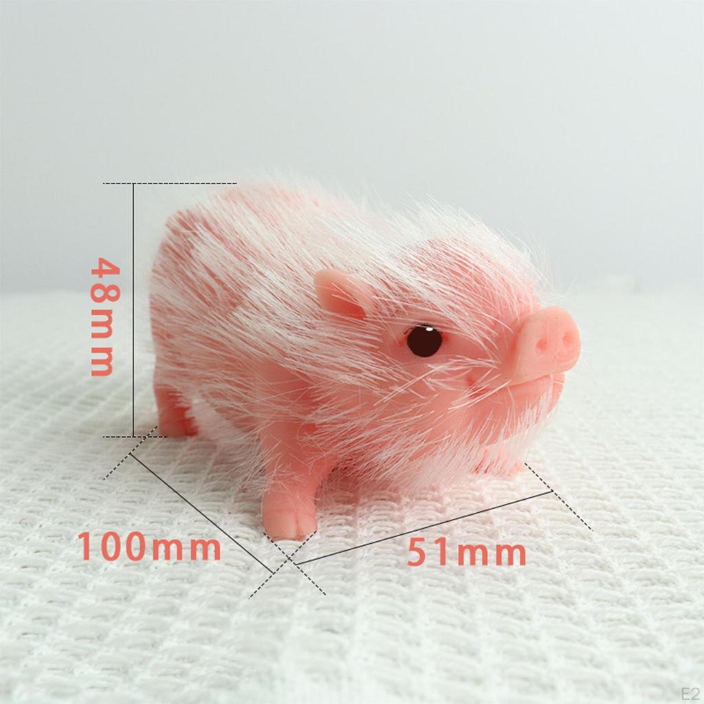 Lovely Silicone Realistic Piglet Full Body Silicon Sensory Toy for Halloween Pink