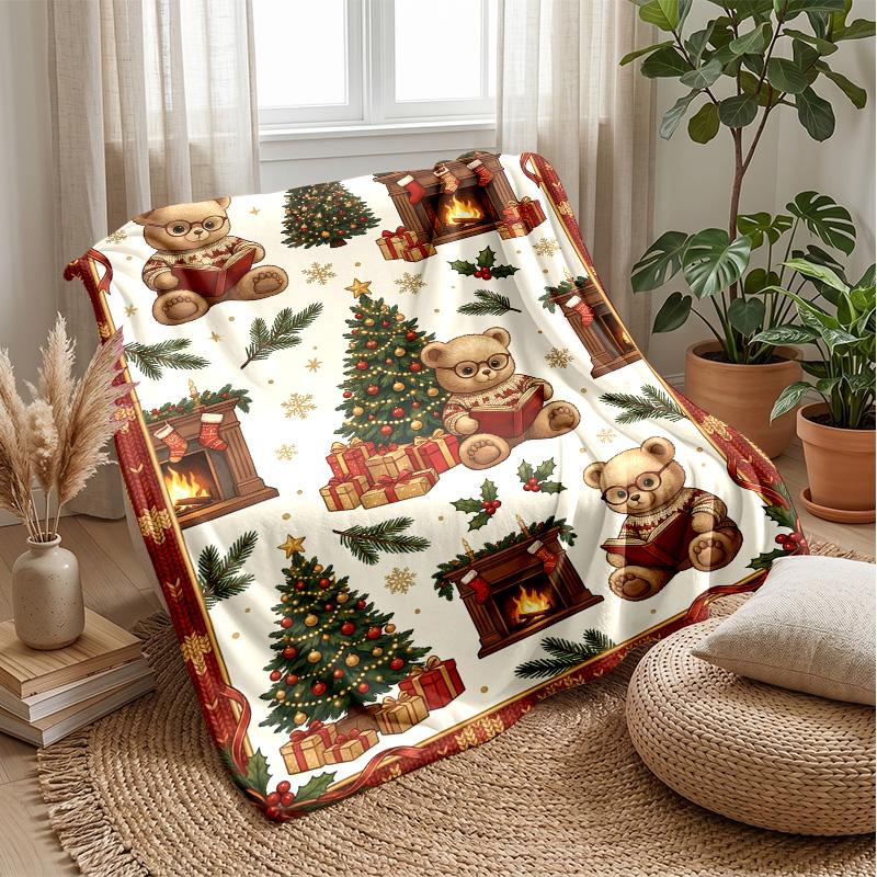 Celestial Animal Gathering blanket Personalized Name Flannel Blanket Soft Cozy Plush Throw for Sofa Bed Lightweight Home Decor