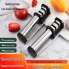Stainless Steel Multifunctional Knife Sharpener with Tungsten, Ceramic, and Diamond Stones for Two-Stage Manual Sharpening