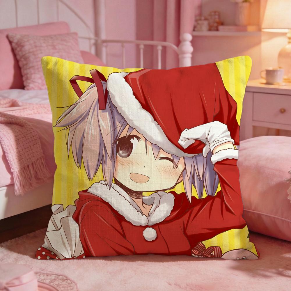 PPuella Magi Madoka MMagicas Наволочка Премиум Комфорт Двусторонняя Подушка - Дизайн Два в Одном Для Любой Комнаты и Салона Автомобиля