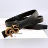 Черный сетчатый ремень с ретро-пряжкой в виде золотой змеи: Элегантный европейско-американский модный аксессуар для женщин