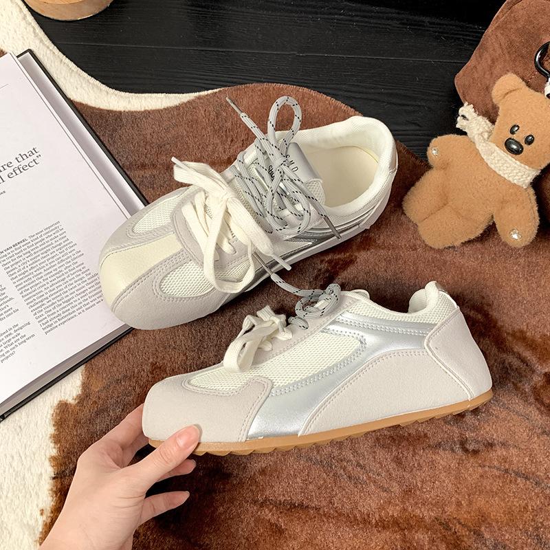 Американские ретро трендовые желтые немецкие кроссовки на платформе женские новинка весны 2025 года универсальные легкие спортивные туфли с мягкой подошвой