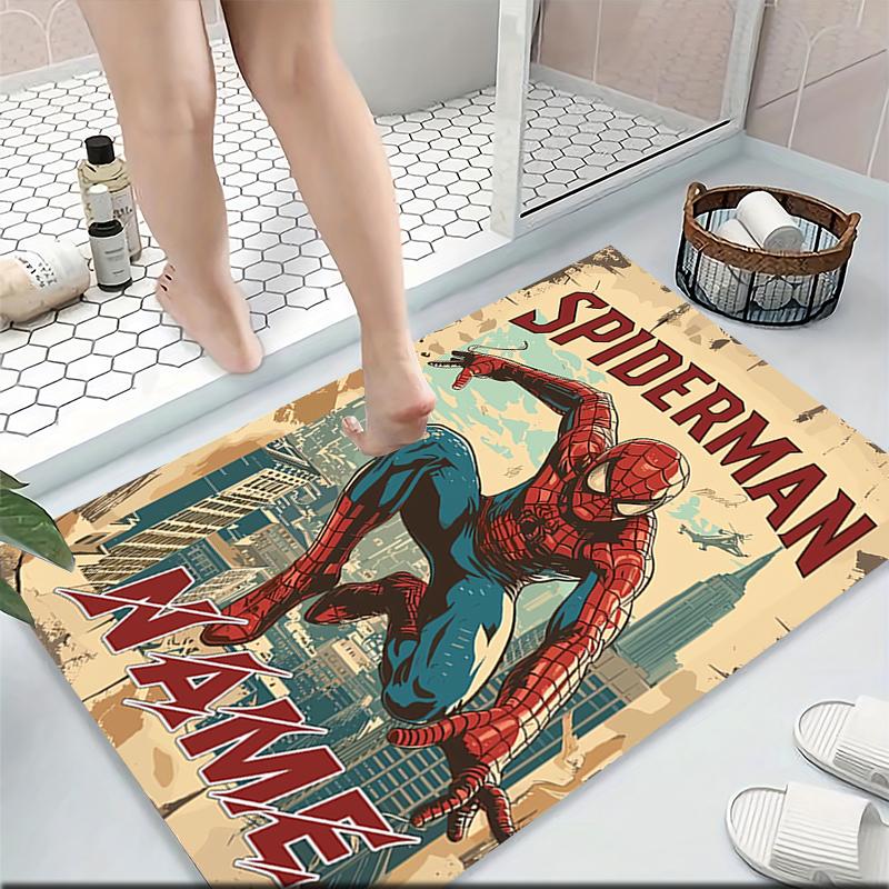 Custom Name "Spiderman Urban Adventure" Carpet Rug Customizable Soft Washable Anti-Slip Home Living Room Sofa Mats Personalized Rug. 09096