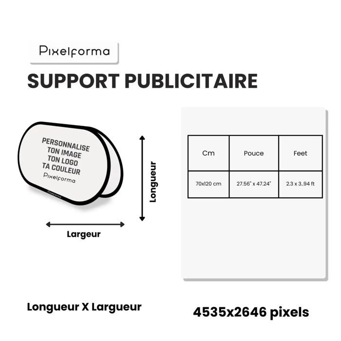 Drapeau - Arménie - Ovale - 70 X 120 Cm - Polyester - Impression Recto/verso