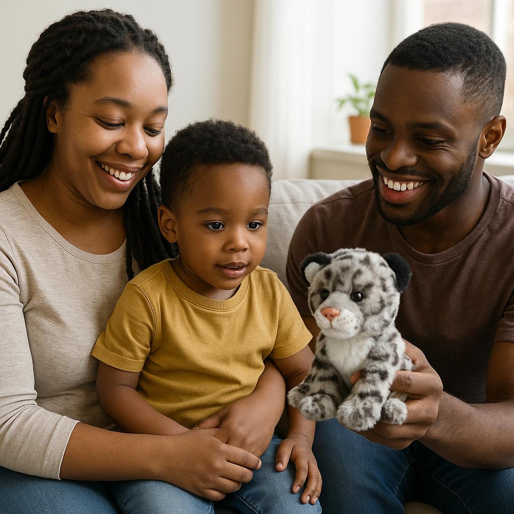 Игрушка из плюша «Снежный барс», мягкая и безопасная, подарок для детей, украшение для дома, подарок на день рождения