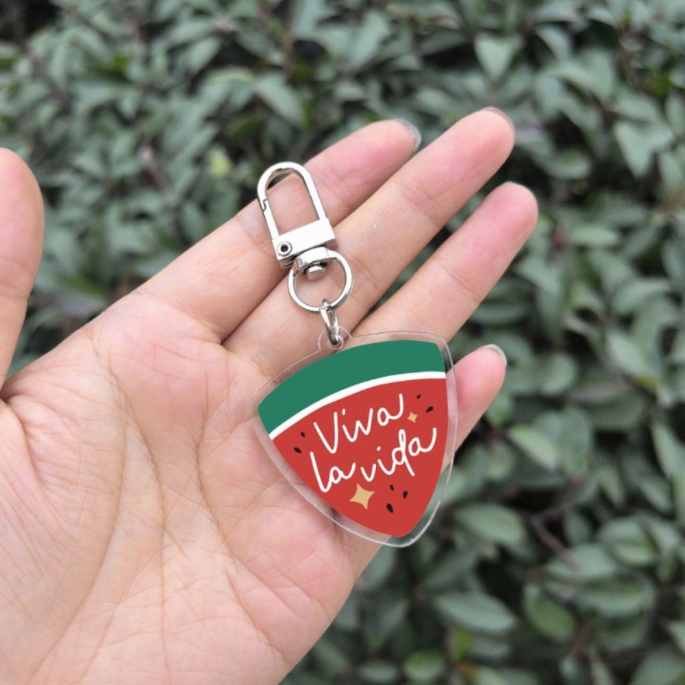 Viva La Vida Acrylic Watermelon Pendant Acrylic Shining Watermelon Keychain Car