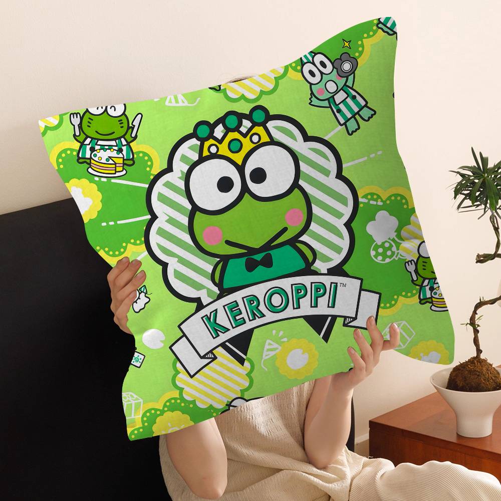 Мультяшная Наволочка для Подушки-Подушки K-KeroppiS, Чехол для Автомобильной Подушки 45X45СМ, Наволочка для Подушки под Поясницу, Чехол для Диванной Подушки