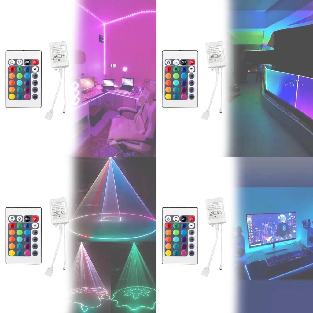 Светодиодная RGB лента с контроллером и ИК-пультом для домашнего декора и регулировки яркости
