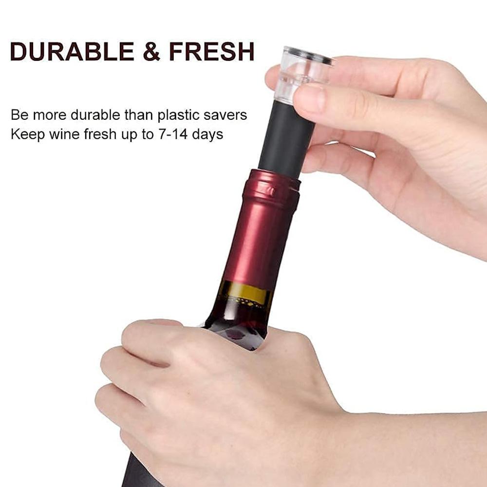 Вакуумная пробка для вина, пробки для винных бутылок со встроенным вакуумным насосом, силиконовые колпачки для герметизации винных бутылок, пробки для удаления воздуха Wine Saver