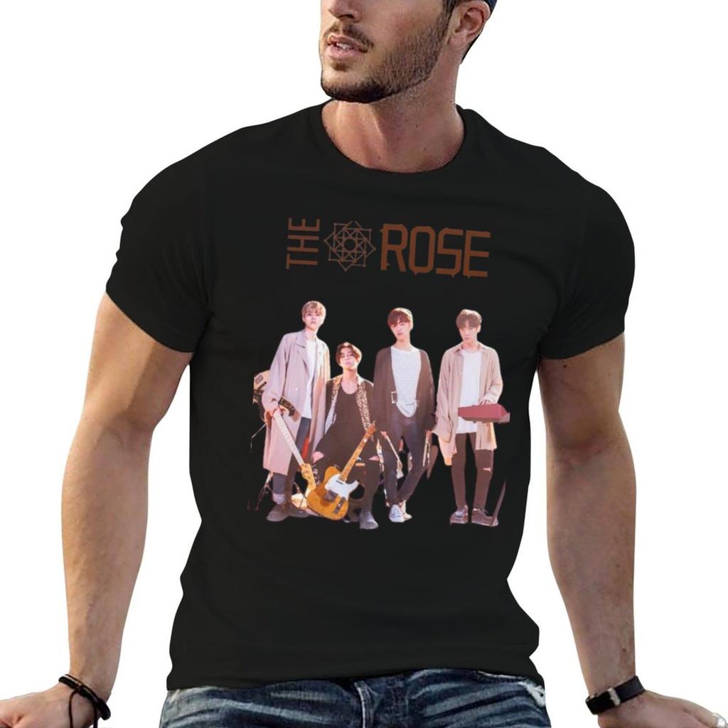 the rose boyband TShirt Basic Simple Casual Short Sleeve Tee