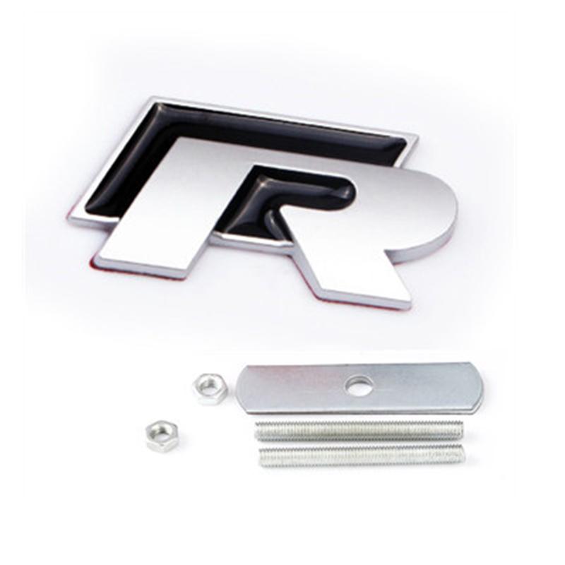 JPO1 3D Metal Car Grilles Emblem Auto Trunk Fender Mark Label Stickers For VW GTI Polo Golf Passat Tiguan Arteon Touareg CC Taigo GTE