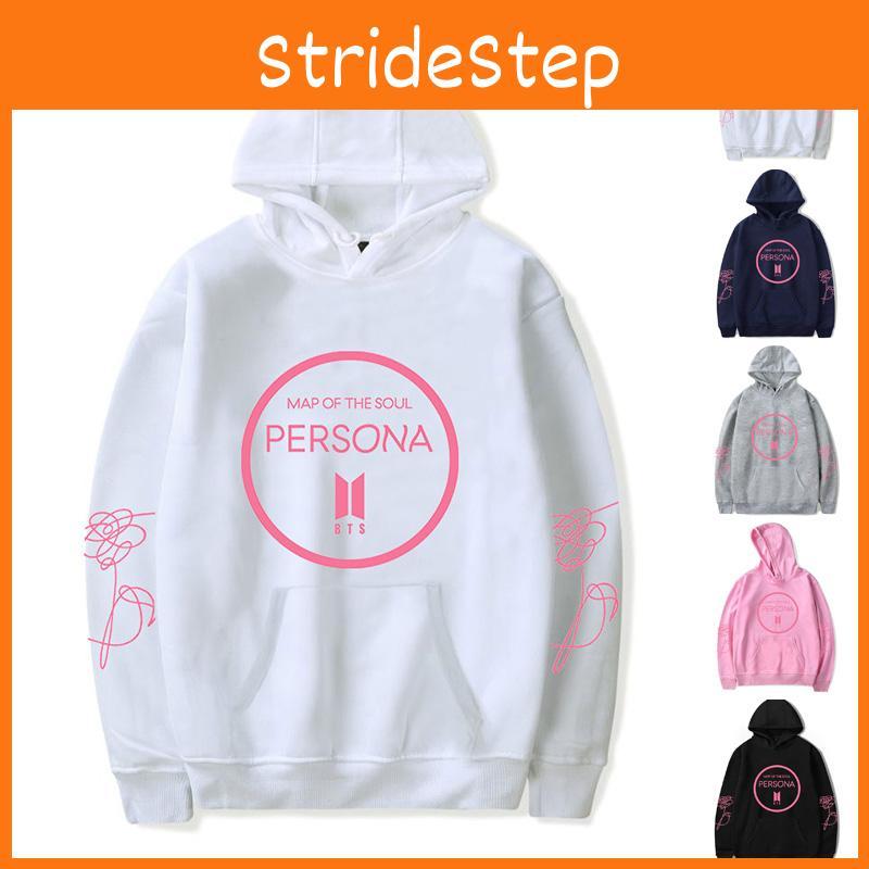 Худи из смесового хлопка Map Of The Soul Persona Kpop Bts Bangtan Boys с капюшоном и длинными рукавами