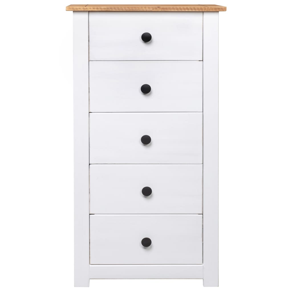 Sideboard in White 46 x 40 x 89 cm Solid Pine Wood Panama