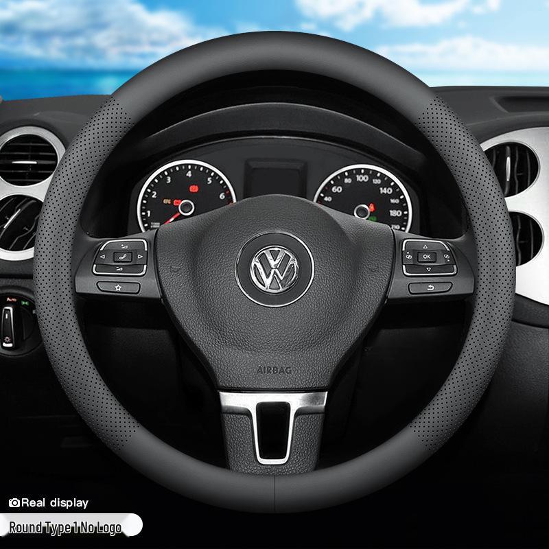 Всесезонная чехол-оплетка на руль из натуральной кожи для Volkswagen Passat, Ультратонкий, Универсальный, Аксессуар для интерьера.