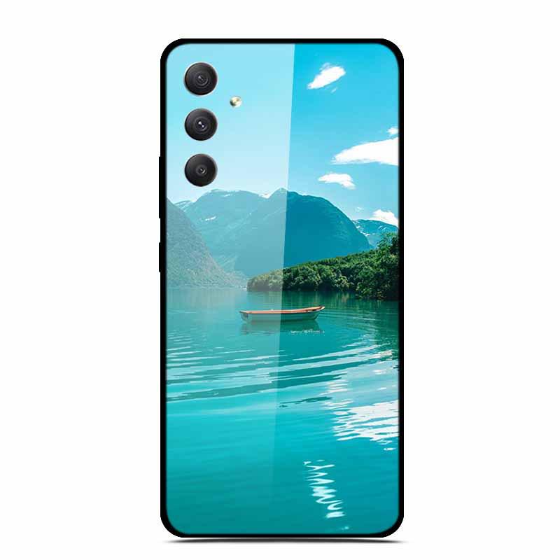 Чехол для телефона Samsung A35 5G - Персонализированный Цветной Закаленный Стеклянный, Противоударный.