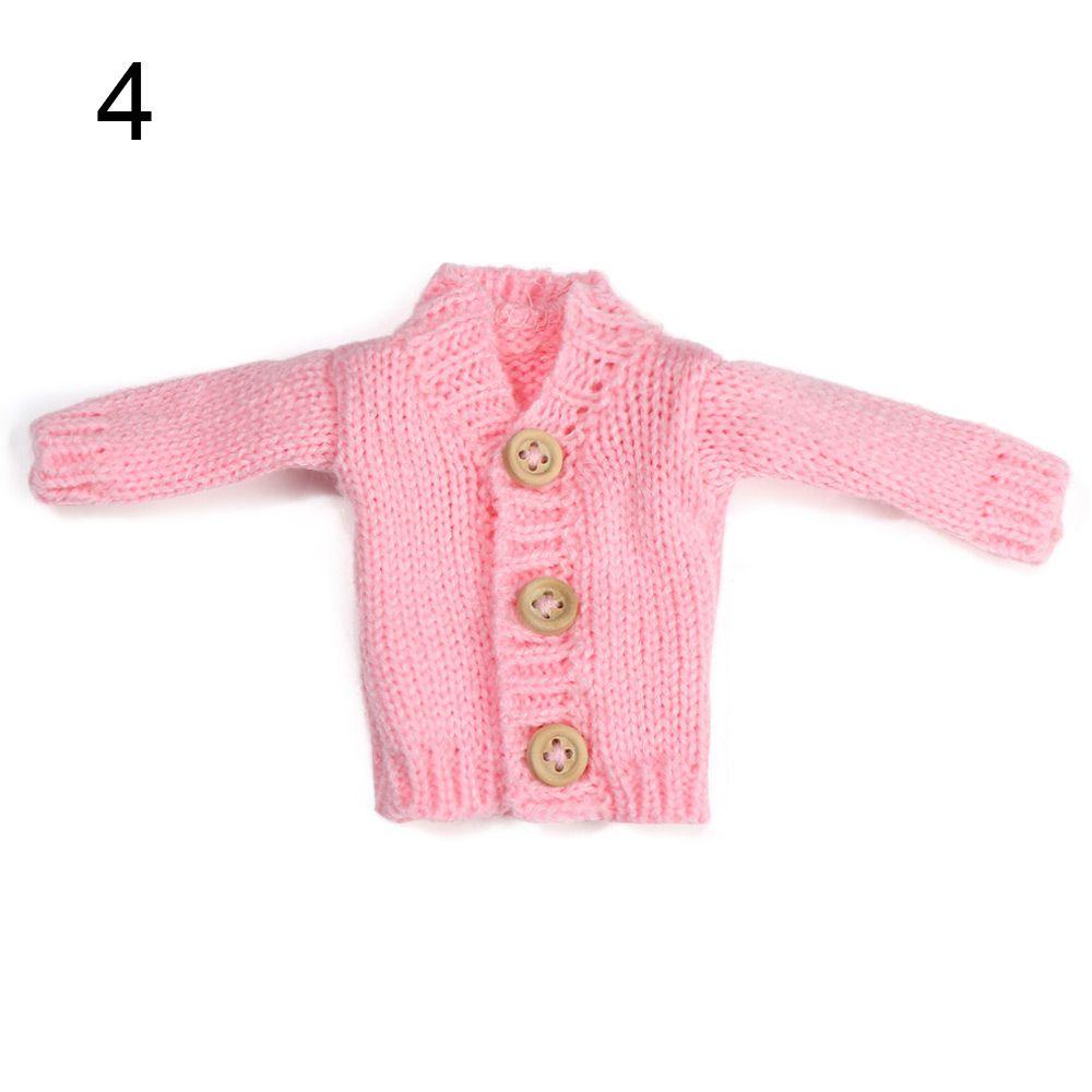 Toys Handmade Doll Accessories Dressing Clothes Mini Knitted Sweater Fur Coat Tops Casual Dress