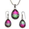 Tourmaline Set Gemstone Gift Wedding Party Bi-Color Pendant,Earring,Ring