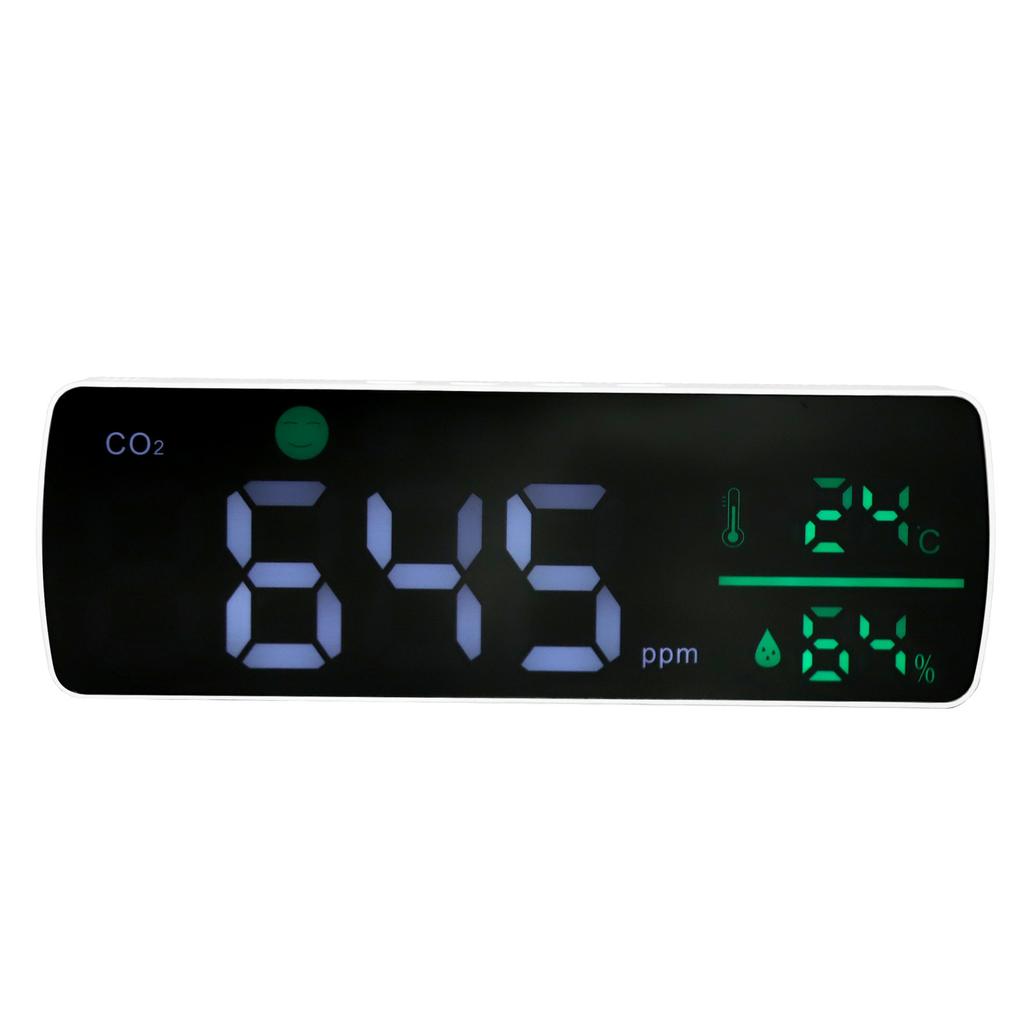 CO2 Monitor High Accuracy Far Infrared Sensor 2000MAH Battery Temperature Humidity Detector with