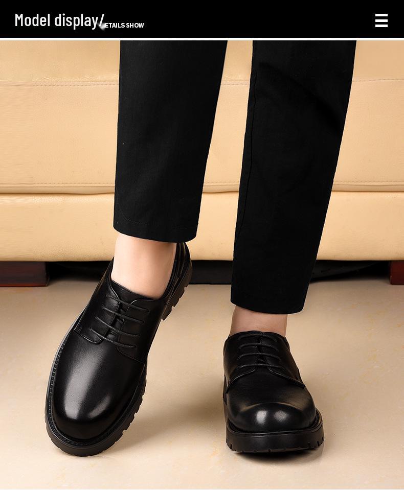 Men's 5CM Height-Increasing Genuine Leather Business Formal Shoes