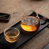 Термостойкий стеклянный чахай в китайском стиле с ручкой, чайная чашка, домашний чайный набор для кунг-фу, прозрачные аксессуары для питья
